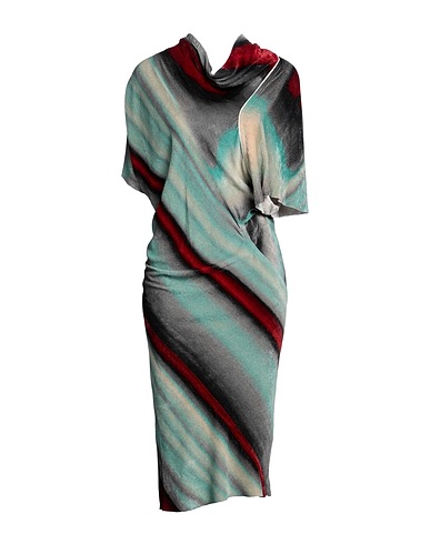RICK OWENS Midi dress Turquoise 82% Viscose, 18% Silk