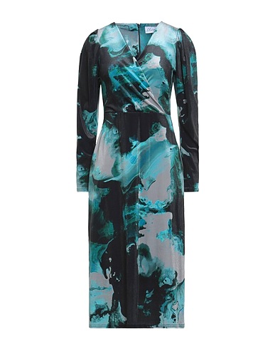 CLOSET Midi dress Azure 95% Polyester, 5% Elastane