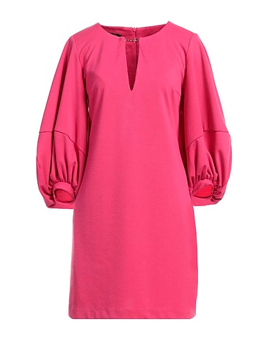 HANITA Short dress Fuchsia 77% Viscose, 18% Nylon, 5% Elastane