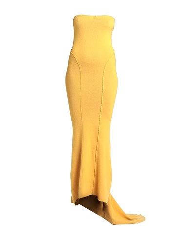 RICK OWENS Knit dress Yellow 90% Cashmere, 7% Elastane, 3% Wool