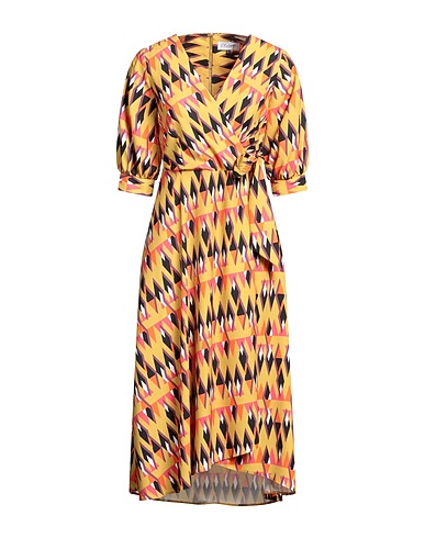 CLOSET Midi dress Mustard 100% Polyester