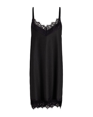 8 by YOOX Minivestido LACE TRIMMED MINI SLIP DRESS
 Negro 69% Viscosa, 29% Lana Virgen, 2% Elastán