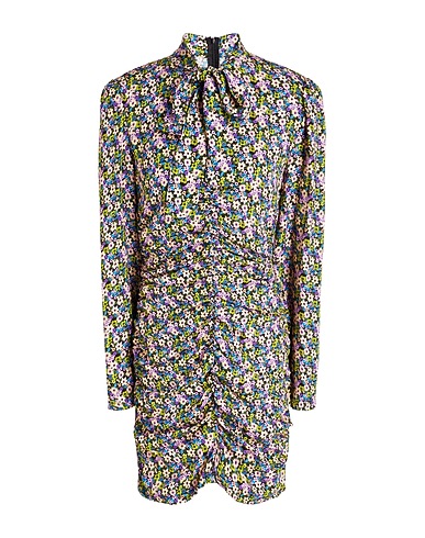 8 by YOOX 미니 원피스 FLORAL SHORT DRESS
 그린 100% 비스코스