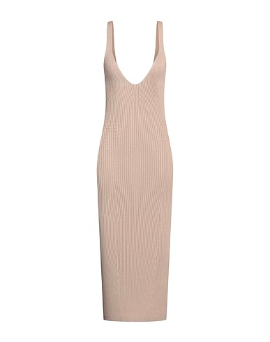 GUESS Midi dress Camel 65% Rayon, 35% Nylon