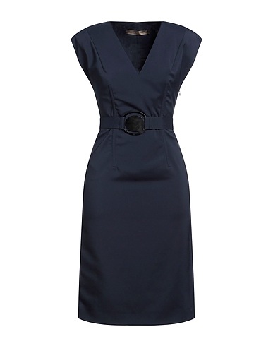 SIMONA CORSELLINI Midi dress Midnight blue 88% Polyester, 8% Viscose, 4% Elastane