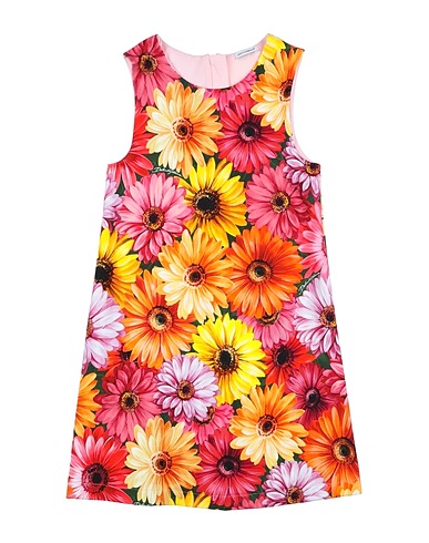 DOLCE&GABBANA Dress Orange 90% Cotton, 10% Elastane