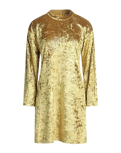 MOLLY BRACKEN Vestito corto Giallo 100% Poliestere