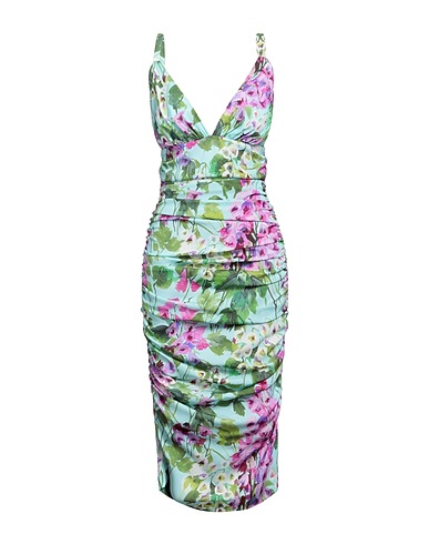 DOLCE&GABBANA Midi dress Sky blue 89% Silk, 11% Elastane
