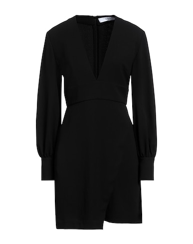 IRO Short dress Black 65% Acetate, 35% Polyester