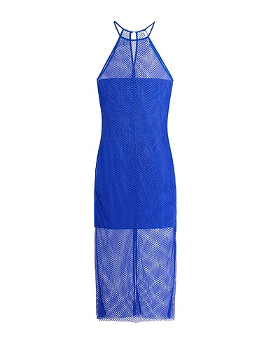 PATRIZIA PEPE Midi dress Bright blue 96% Polyester, 4% Elastane, Cotton, Glass