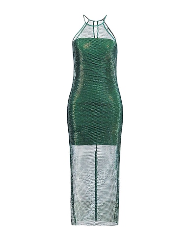 PATRIZIA PEPE Tubino Verde scuro 96% Poliestere, 4% Elastan, Cotone, Vetro