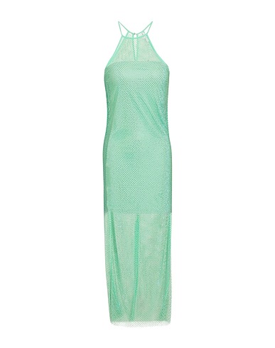 PATRIZIA PEPE Midi dress Sage green 96% Polyester, 4% Elastane, Cotton, Glass