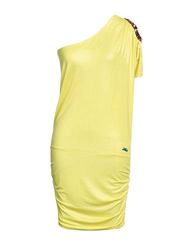MET JEANS Vestito corto Verde lime 90% Viscosa, 10% Elastan