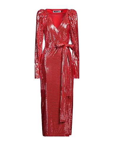 ROTATE BIRGER CHRISTENSEN Long dress Red 95% Recycled polyester, 5% Elastane