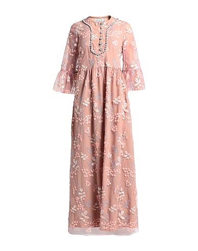 SELF-PORTRAIT Long dress Blush 100% Polyester, Polyamide, Elastane