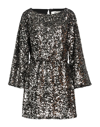 SOLOTRE Short dress Black 92% Polyester, 8% Elastane