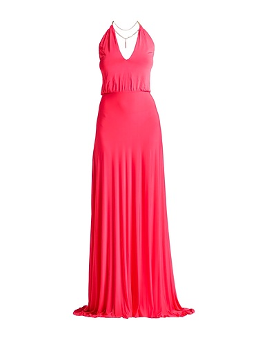 LIU •JO Long dress Coral 94% Viscose, 6% Elastane