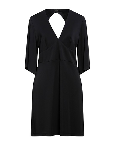 SEVENTY VENEZIA Short dress Black 94% Polyester, 6% Elastane