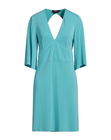 SEVENTY VENEZIA Short dress Turquoise 94% Polyester, 6% Elastane