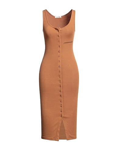 HINNOMINATE Midi dress Camel 97% Cotton, 3% Elastane