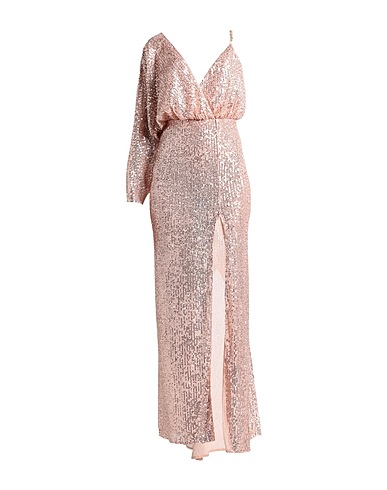 ELISABETTA FRANCHI Vestito lungo Cipria 90% Poliestere, 10% Elastan
