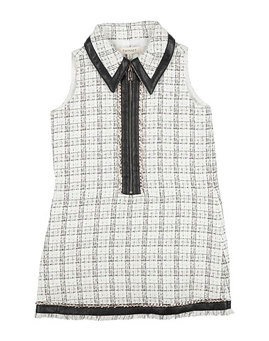 TWINSET Dress White 80% Polyester, 20% Wool