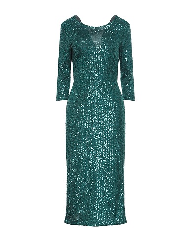 DIXIE Midi dress Deep teal 97% Polyester, 3% Elastane