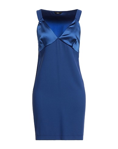 CARLA G. Short dress Blue 77% Acetate, 20% Viscose, 3% Elastane