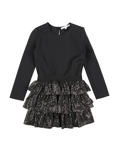 PATRIZIA PEPE Elegantes Kleid Schwarz 65% Viskose, 30% Polyamid, 5% Elastan, Polyester, Andere Fasern