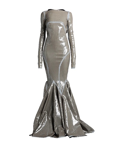 RICK OWENS Denim dress Taupe 91% Cotton, 6% Polyester, 3% Elastane