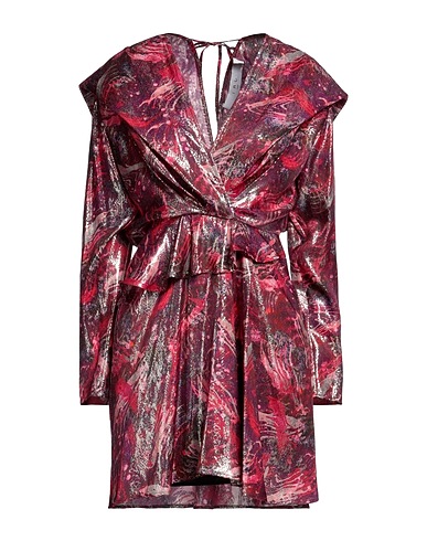 IRO Short dress Magenta 65% Viscose, 24% Silk, 11% Metallic Polyester