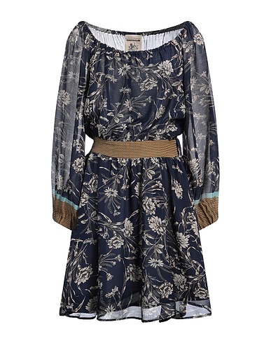 SEMICOUTURE Vestito corto Blu notte 100% Poliestere