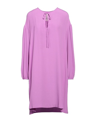 SEMICOUTURE Short dress Lilac 65% Acetate, 35% Silk