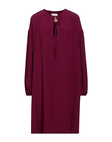 SEMICOUTURE Short dress Plum 65% Acetate, 35% Silk