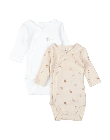 NAME IT® Bodi para bebé Beige 51% Algodón orgánico, 49% Algodón