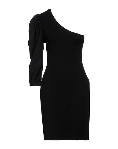 BA&SH One-shoulder dress Black 50% EcoVero™ viscose, 23% Silk, 23% Polyamide, 4% Yak wool, Polyester