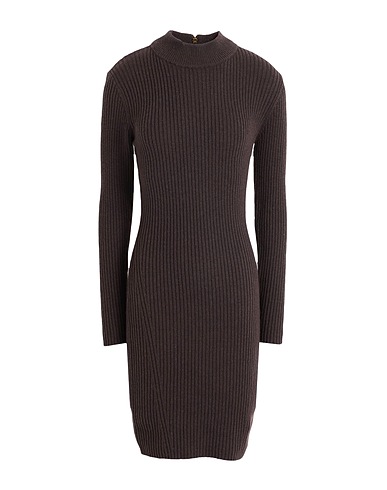 MICHAEL MICHAEL KORS Knit dress Dark brown 89% Merino Wool, 6% Nylon, 4% Cashmere, 1% Elastane