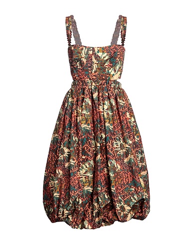 ULLA JOHNSON Vestito midi Verde 100% Cotone
