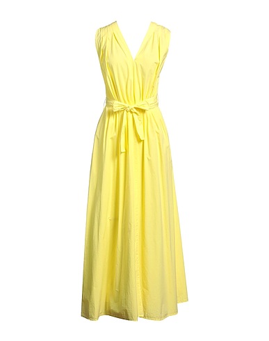 MALO Long dress Yellow 100% Cotton