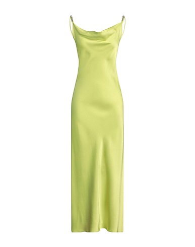 MAX MARA STUDIO Long dress Lime green 71% Acetate, 29% Viscose
