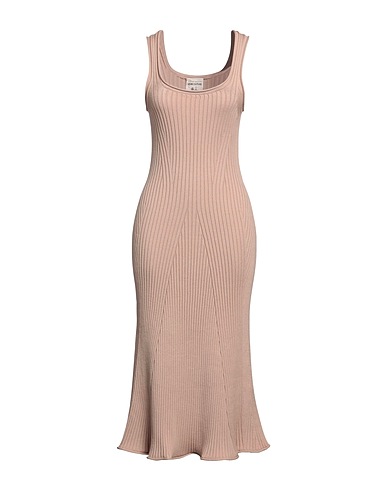 SEMICOUTURE Midi dress Beige 72% Viscose, 28% Elastane