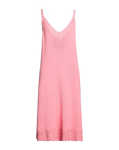 BALENCIAGA Midi dress Pink 96% Viscose, 3% Polyamide, 1% Elastane