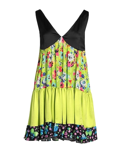 MSGM Short dress VERDE LIME 65% Recycled polyester, 35% Polyester