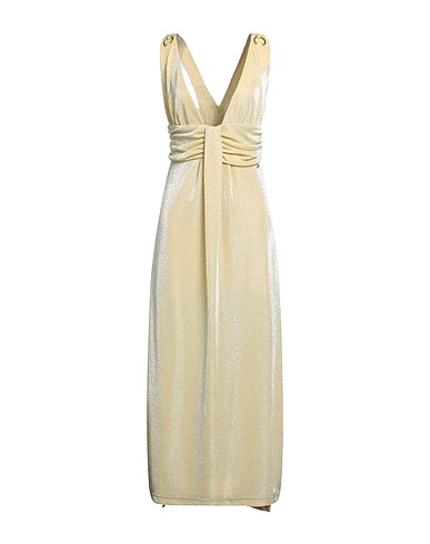 RELISH Long dress Light green 68% Polyamide, 32% Metal