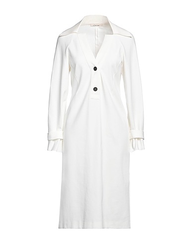 LIVIANA CONTI Midi dress White 68% Viscose, 27% Polyamide, 5% Elastane