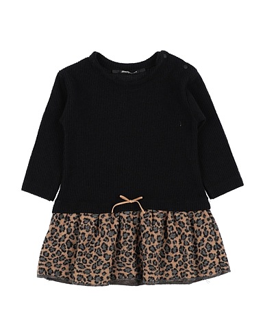 AVENTIQUATTRORE Vestido para bebé  Black 69% Cotton, 20% Polyester, 6% Acrylic, 5% Other Fibres