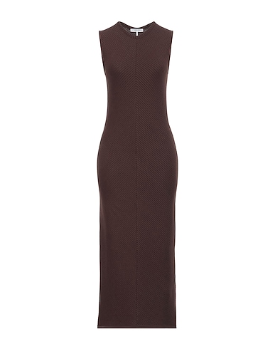 RAG & BONE Midi dress Brown 43% Cotton, 39% Modal, 15% Linen, 3% Elastane, Rayon