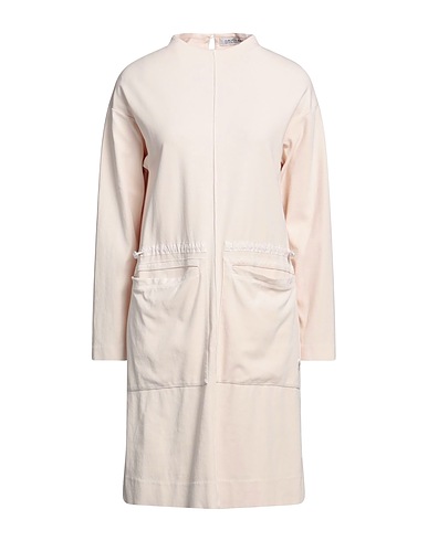EUROPEAN CULTURE Vestito corto Avorio 92% Cotone, 8% Elastan