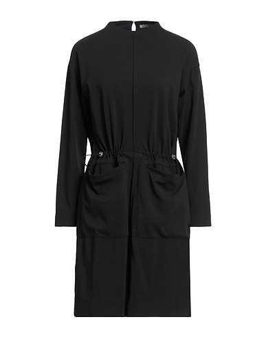 EUROPEAN CULTURE Vestito corto Nero 92% Cotone, 8% Elastan