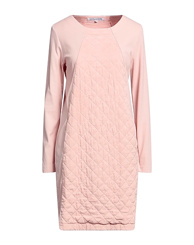 EUROPEAN CULTURE ミニワンピース・ドレス ペールピンク コットン 64% / キュプラ 19% / レーヨン 10% / ポリウレタン 5% / ゴム 2%